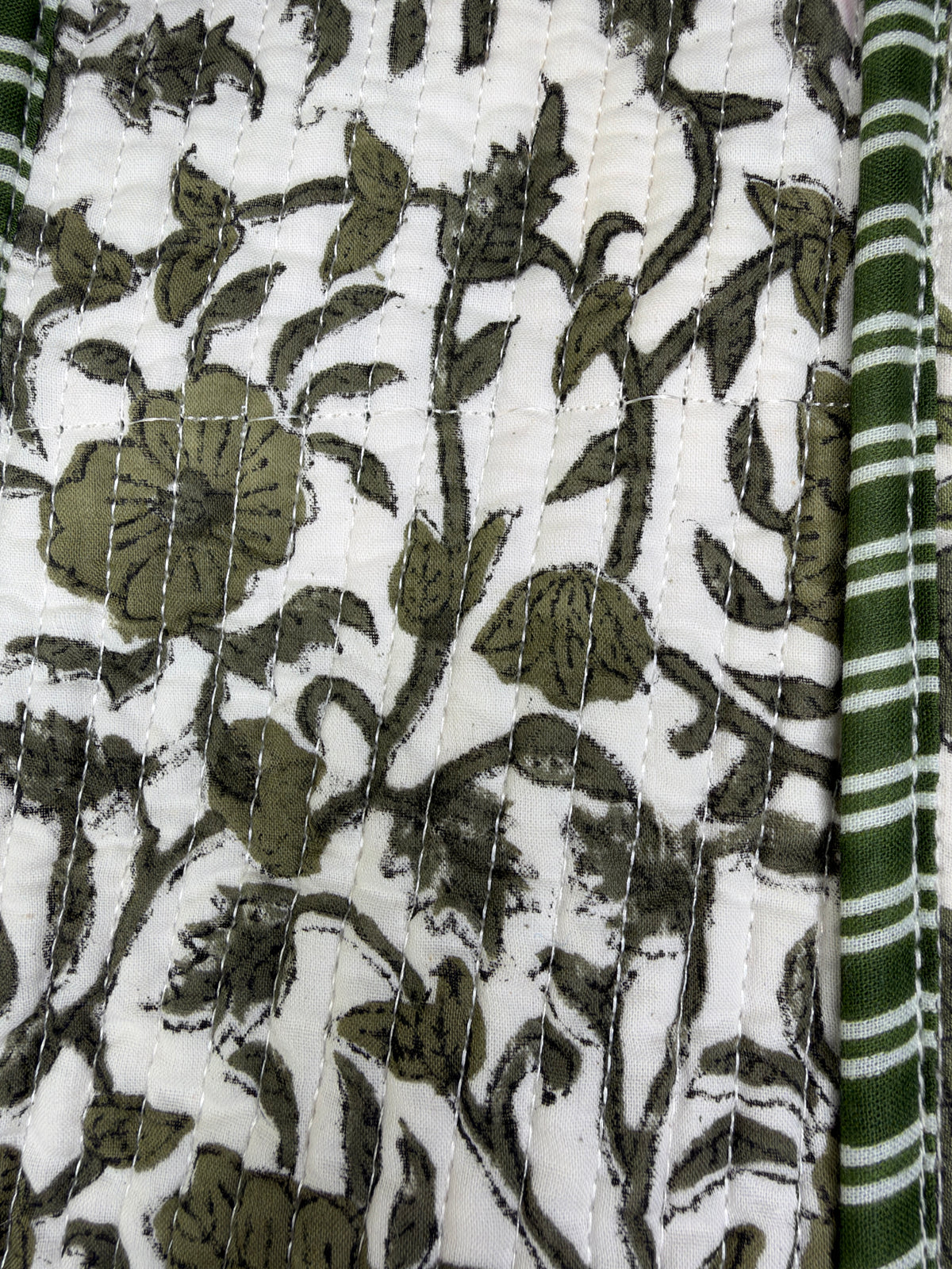 Forest Blossom Quilted Tote Bag