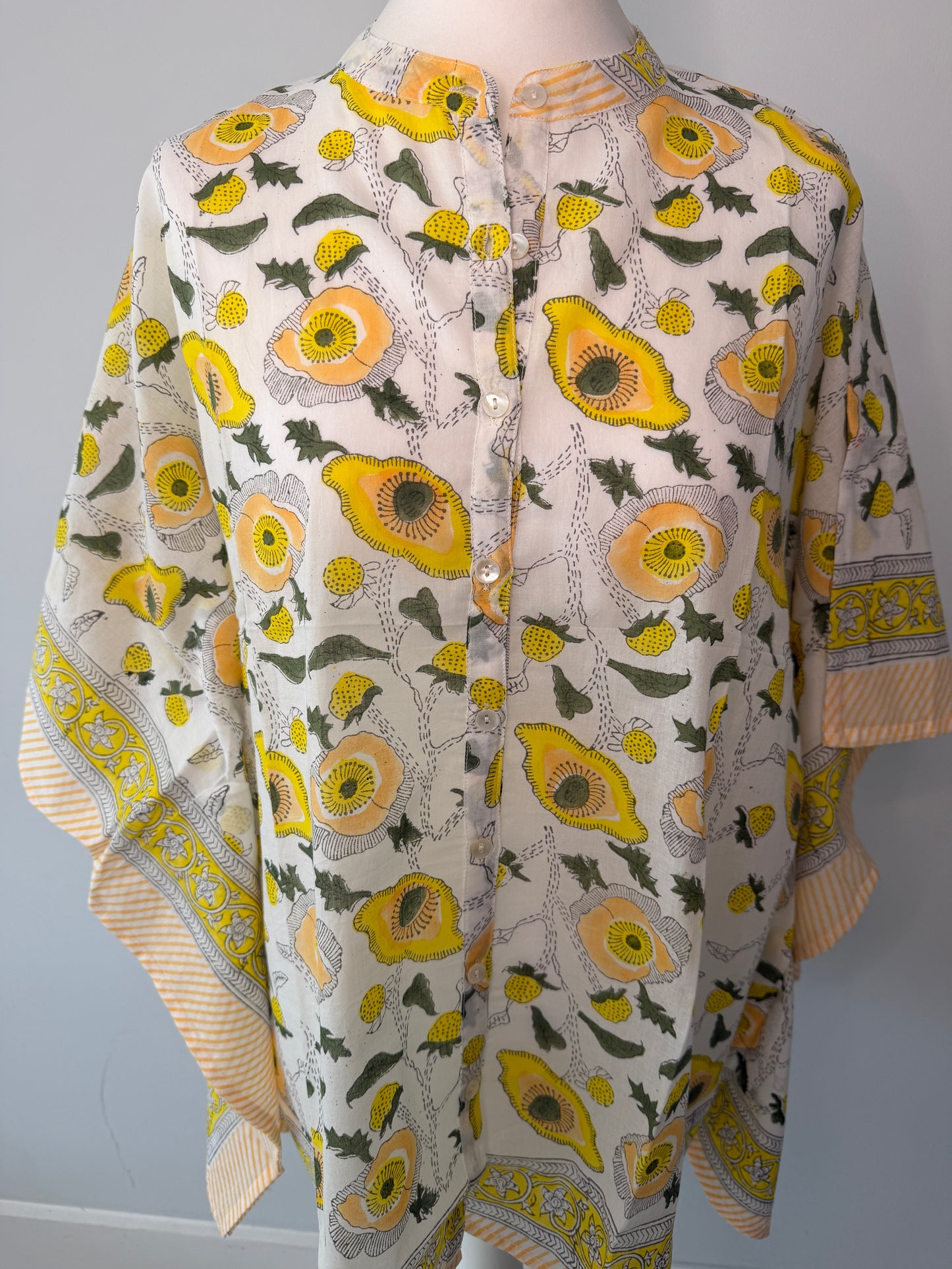 Golden Meadow One-Size Kaftan Top