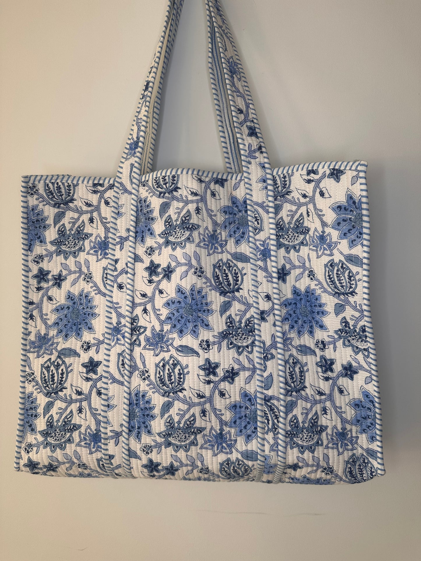 BlueBell Quilted Tote Bag