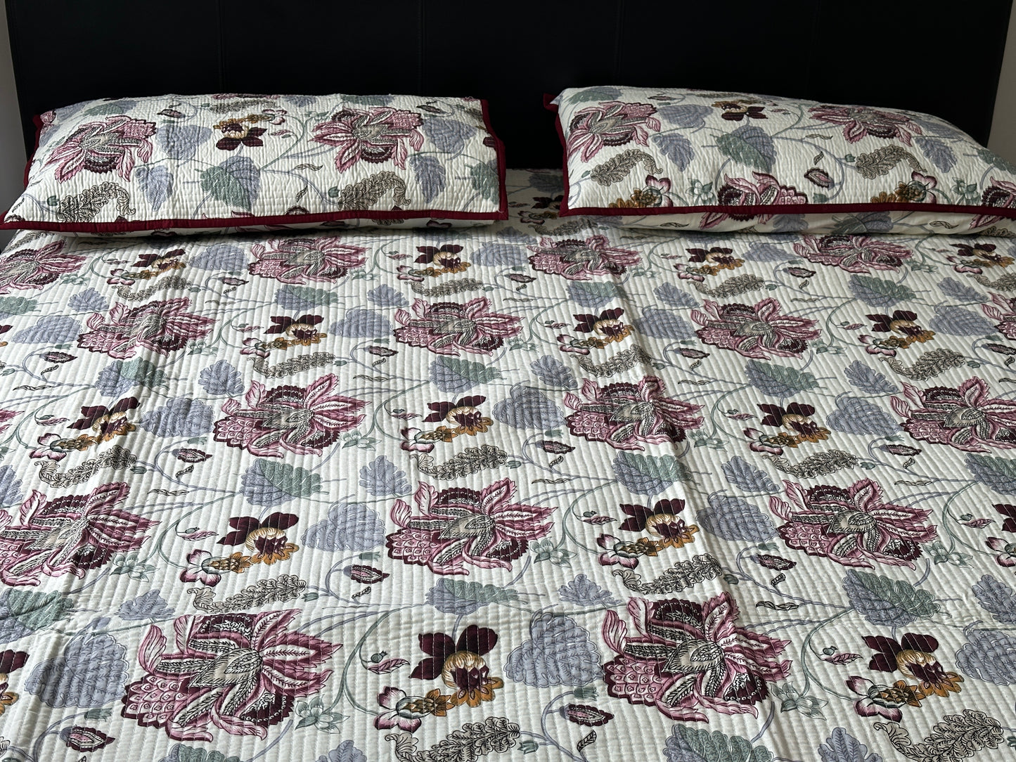 Quilted Bedcover - Flower design