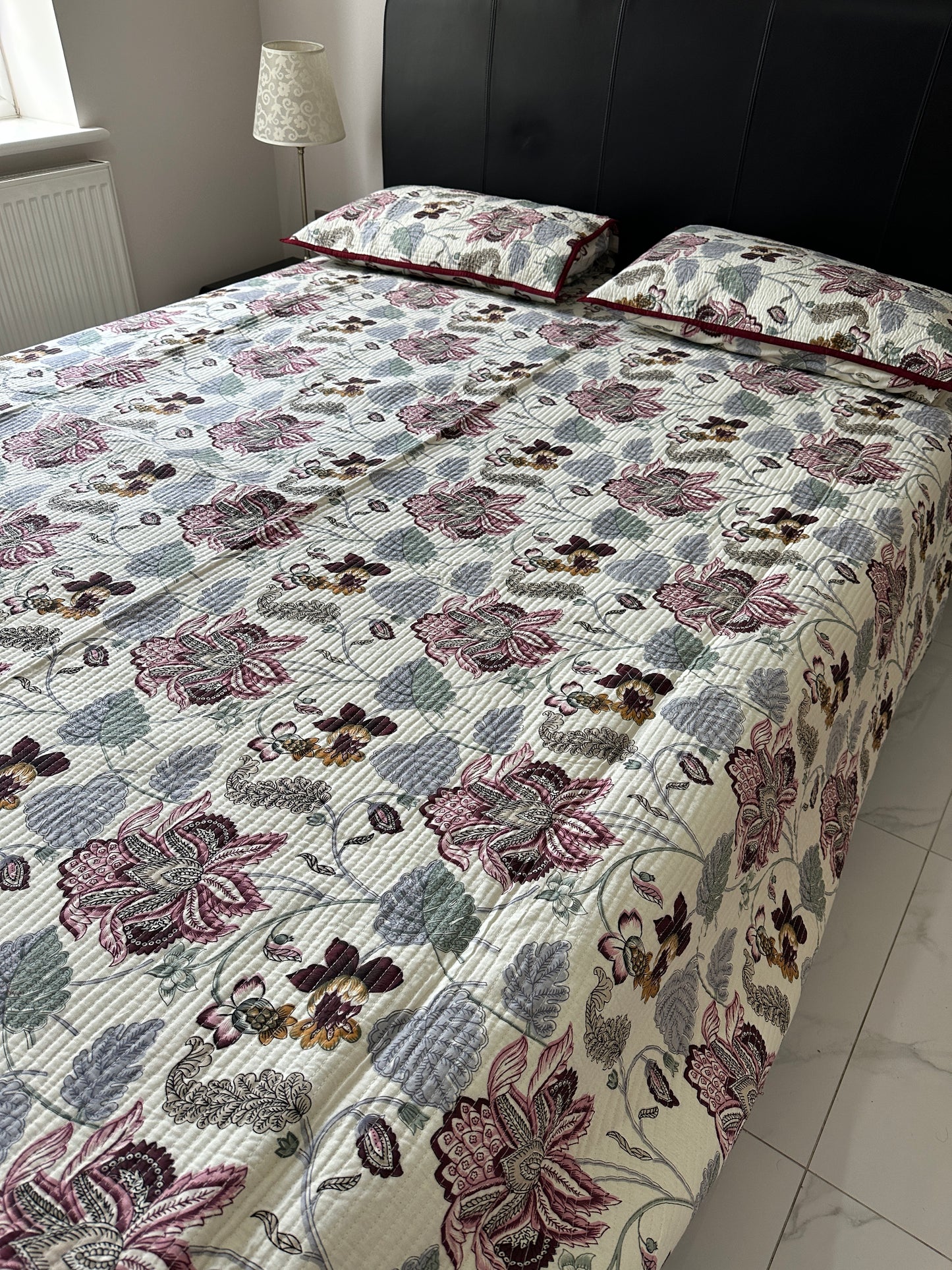 Quilted Bedcover - Flower design