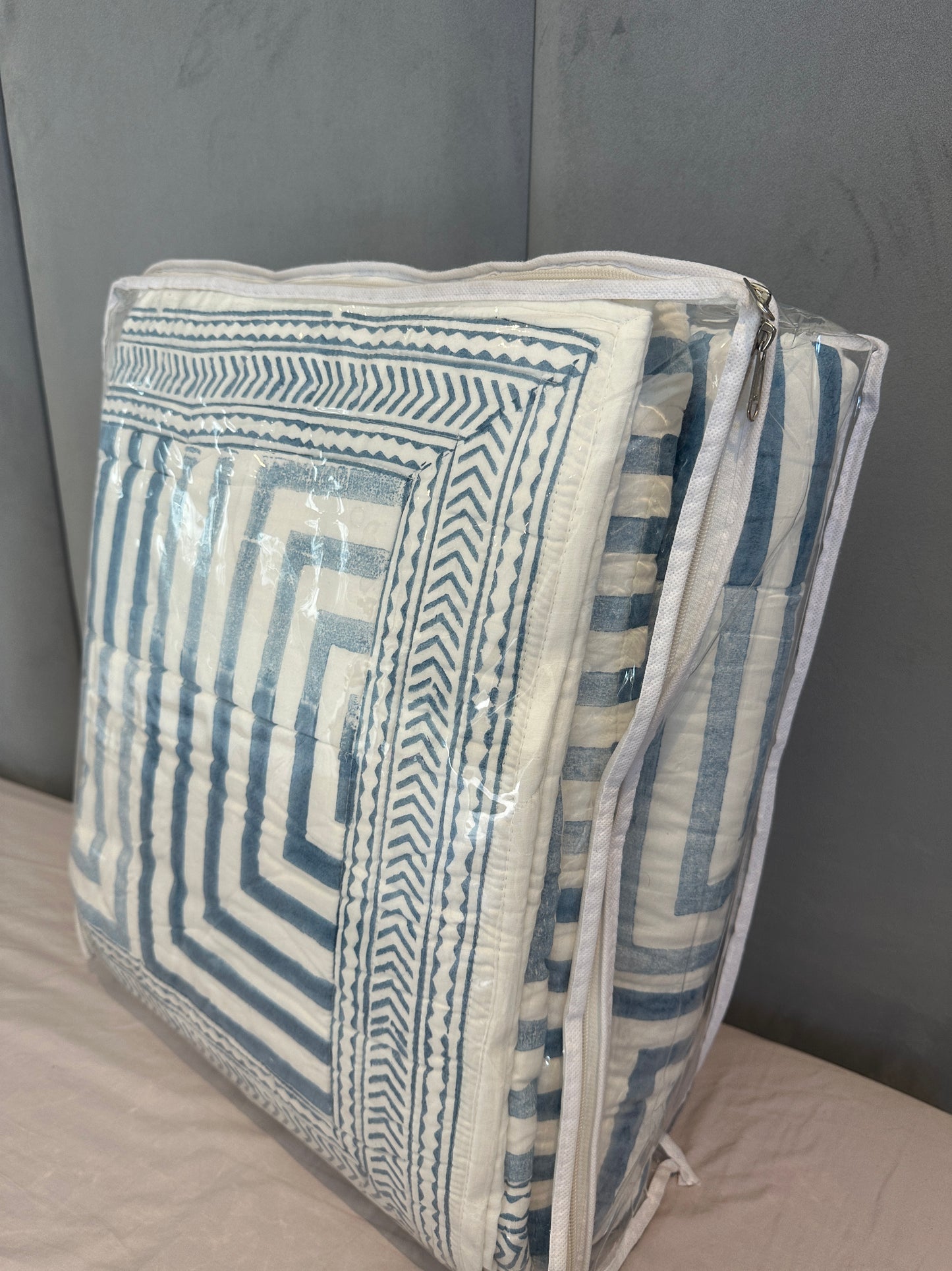 Geometric Quilted Luxury Bedcover - Premium Cotton