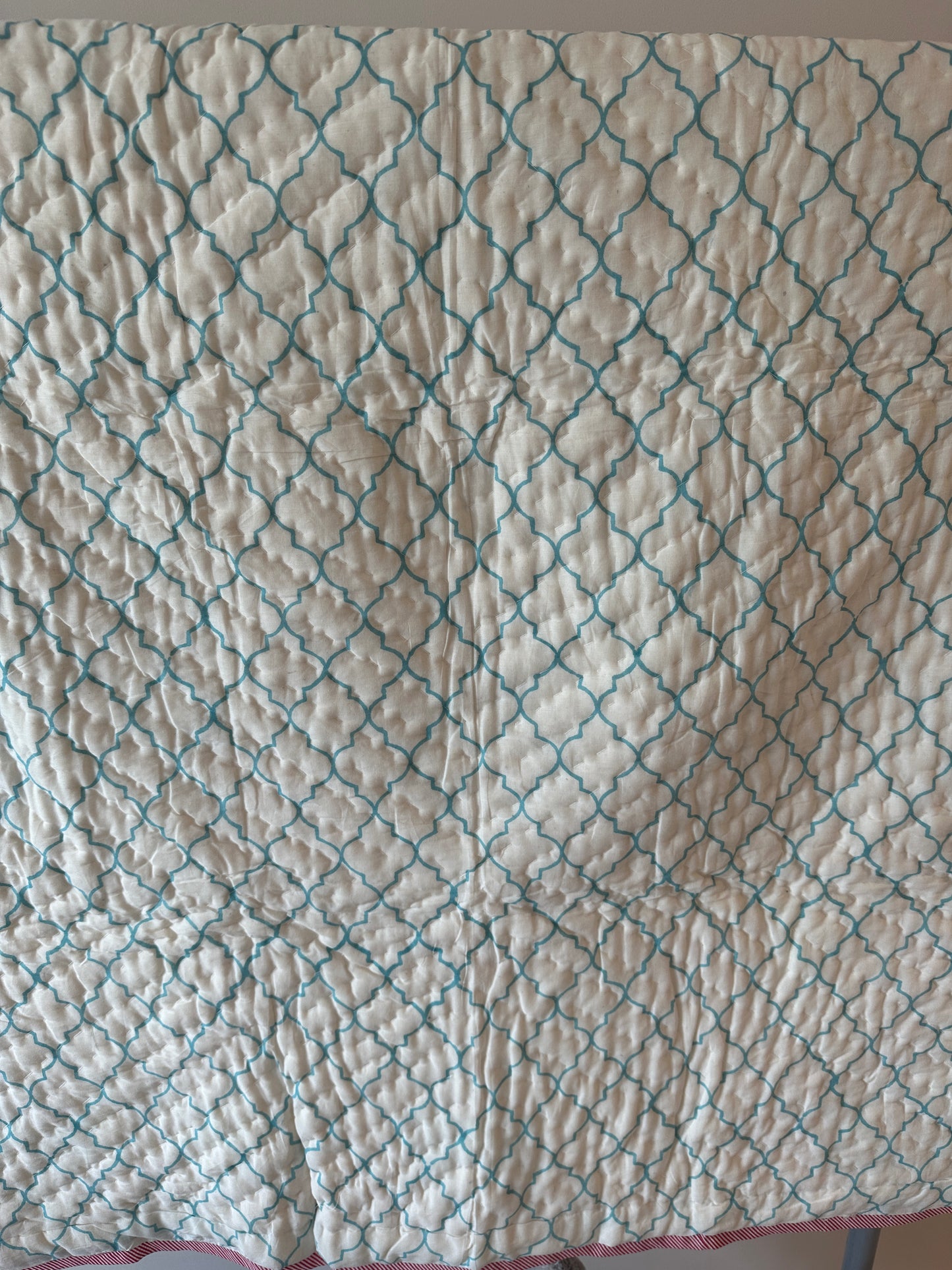 Fish - Hand Block Printed Reversible Kid's Quilt