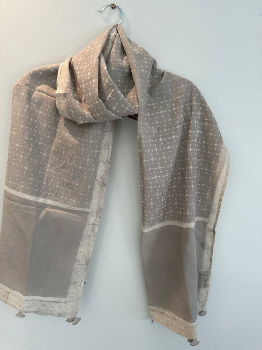 Kashish - Dabu Hand Block Printed Cotton Stole