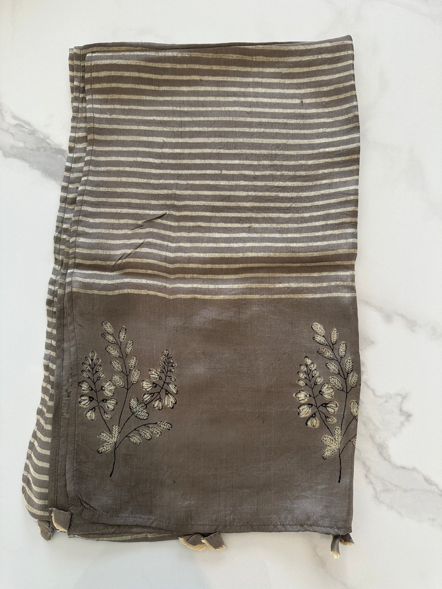 Stripe Symphony - Mulberry Silk Stole