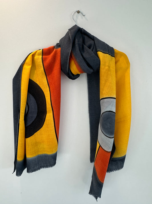 Sunlit Mosaic - Hand Painted Pashmina Wool Stole