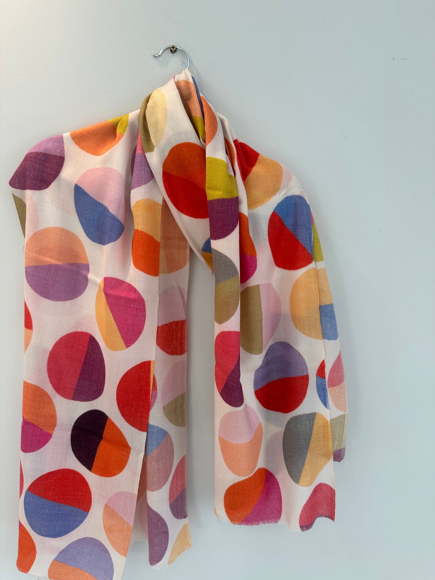 Colourburst Polka- Hand Painted Pashmina Wool Stoles