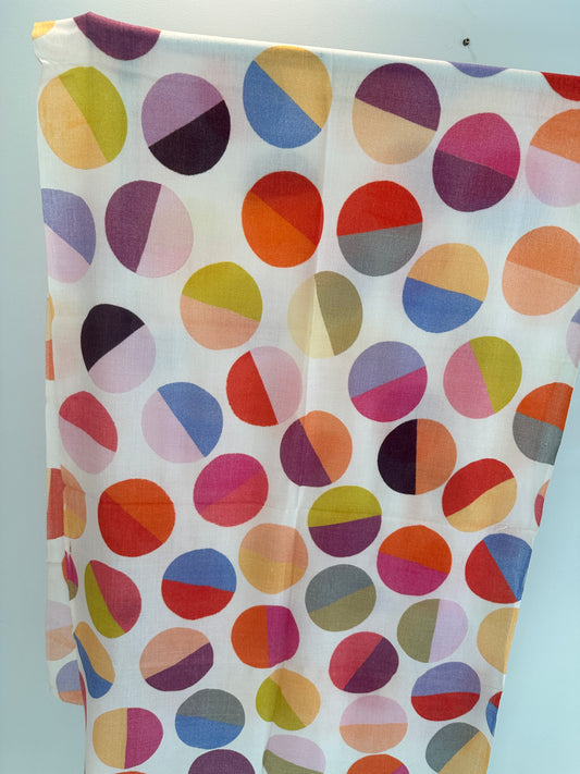 Colourburst Polka- Hand Painted Pashmina Wool Stoles
