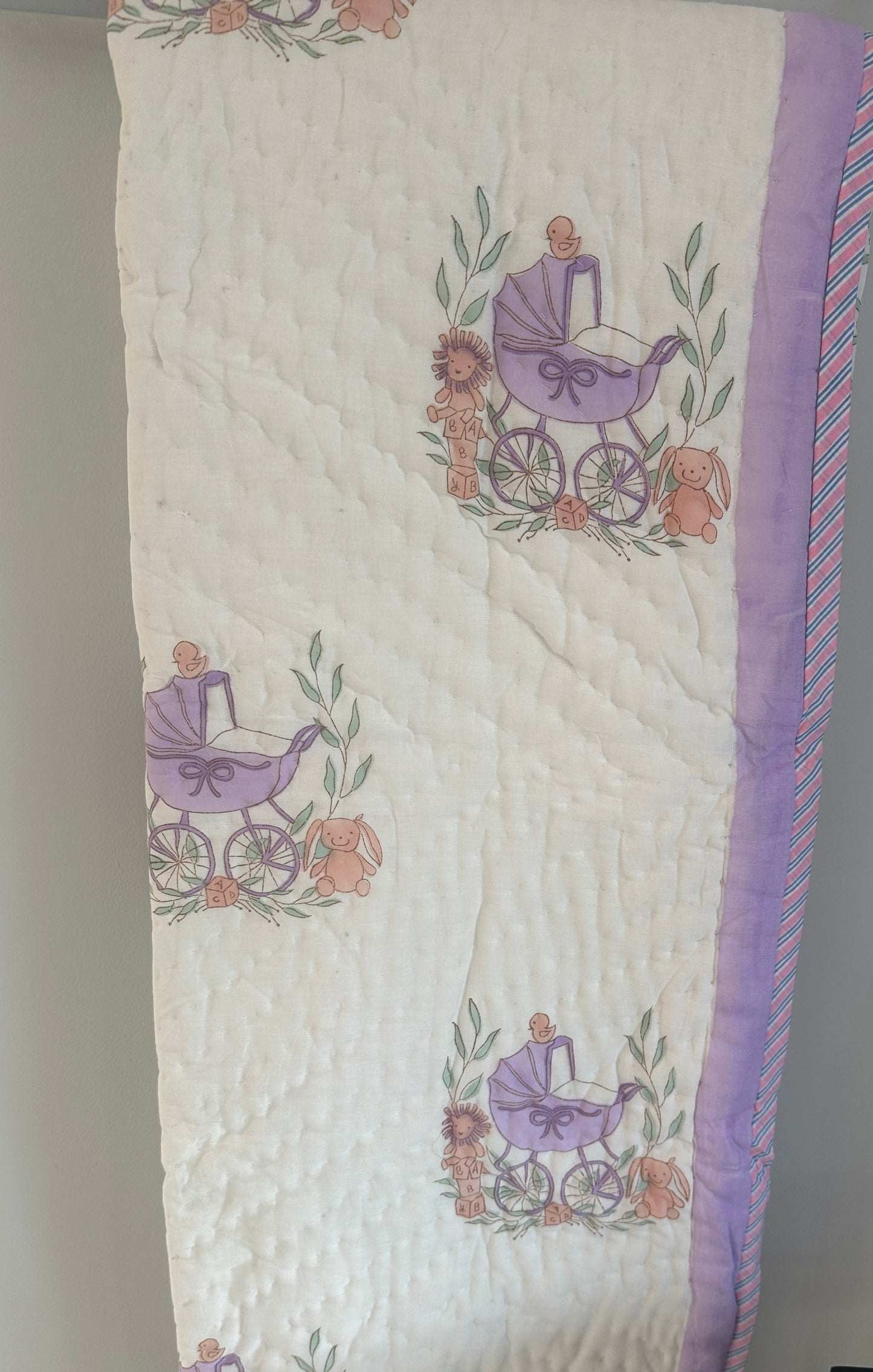 Nursery Nook - Hand Block Printed Reversible Kid's Quilt