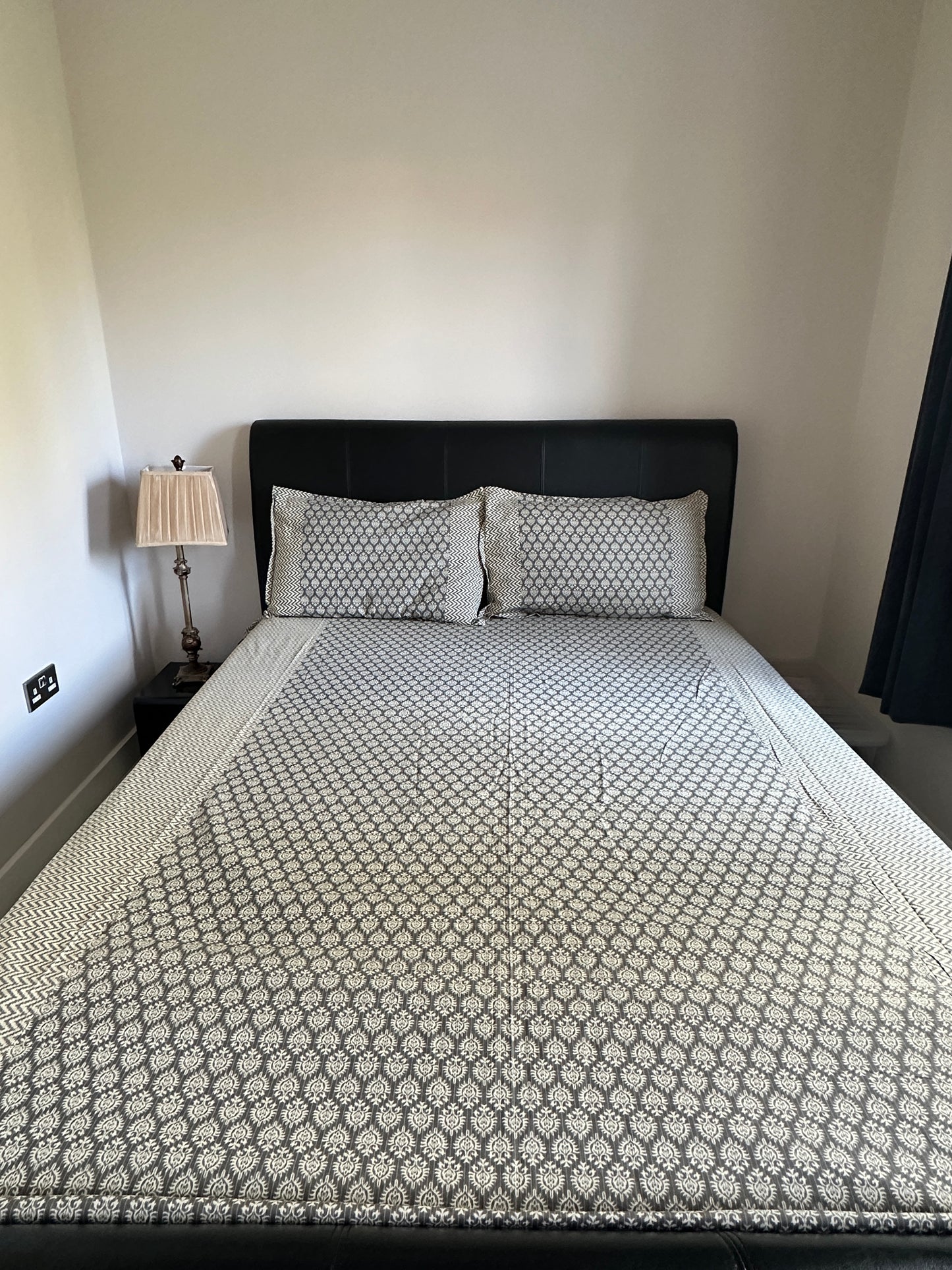 Monochrome Harmony Bedsheet