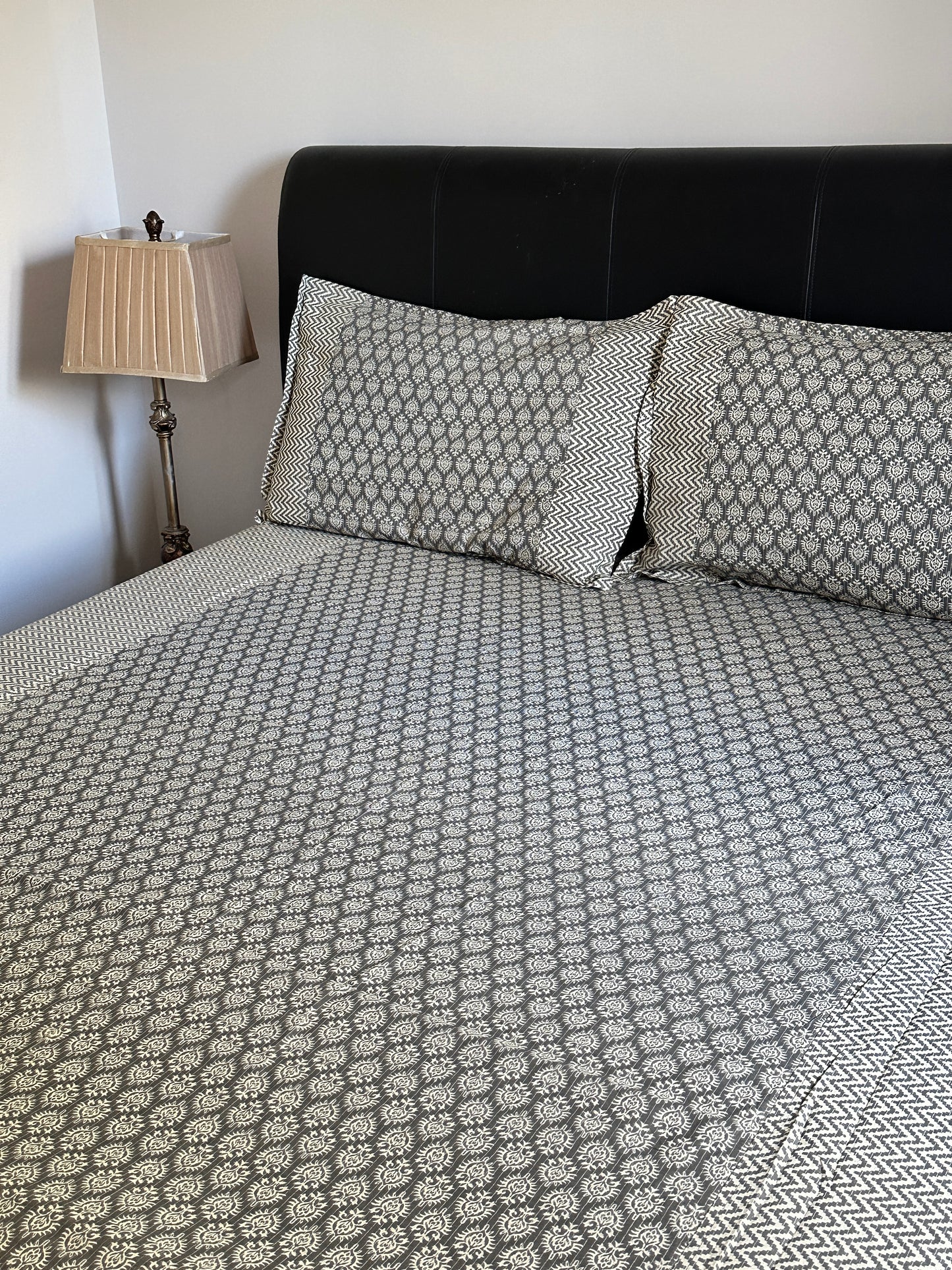 Monochrome Harmony Bedsheet