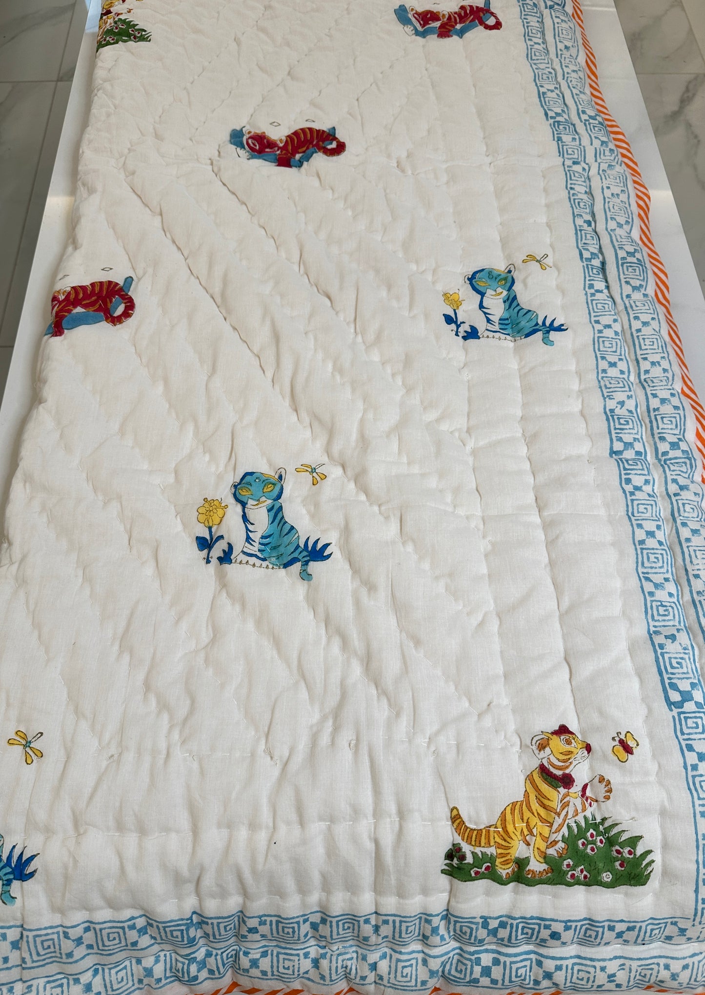Tiger Kids Quilt - Reversible