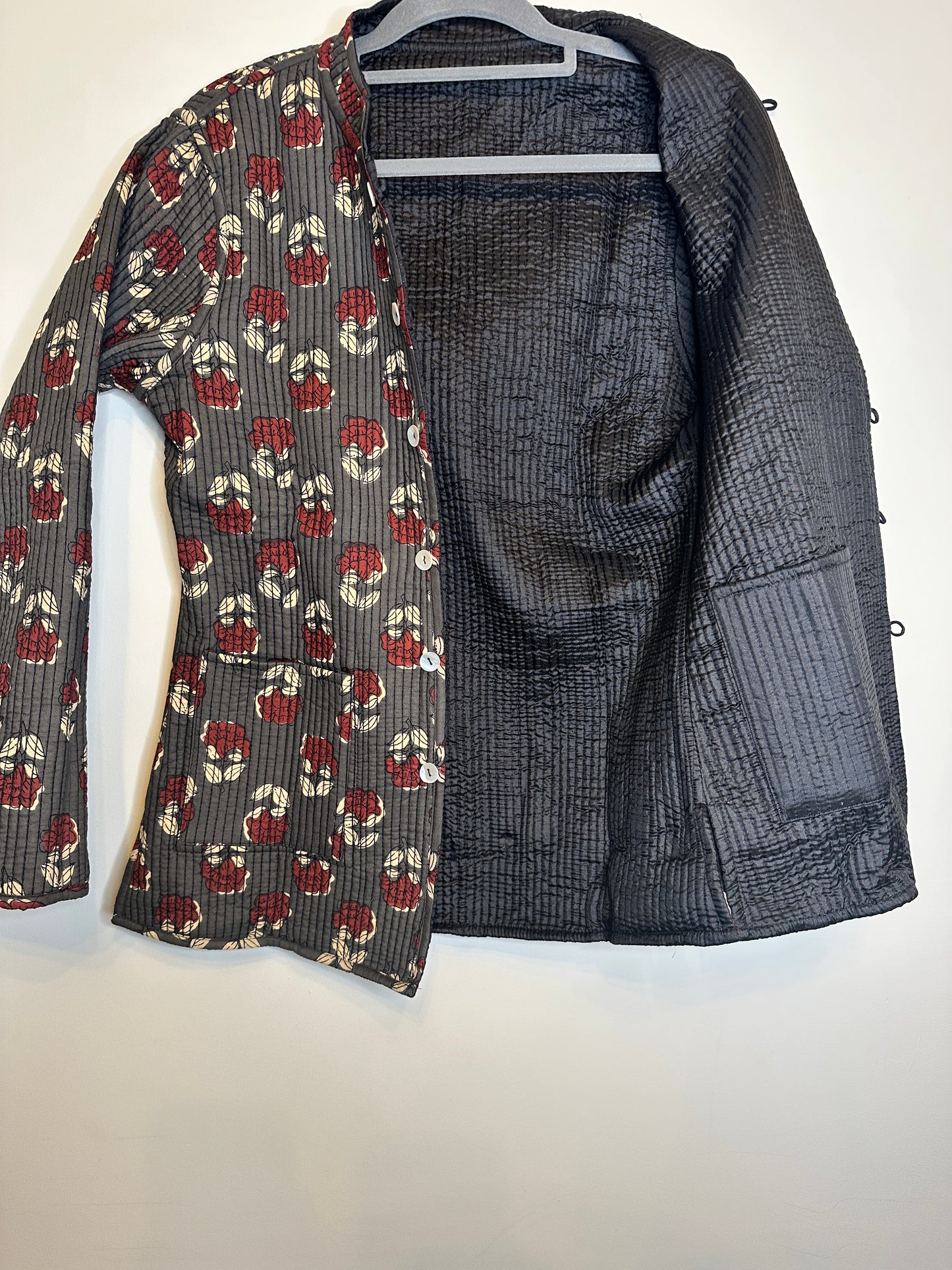 Black Silk Serenade - Quilted Jacket