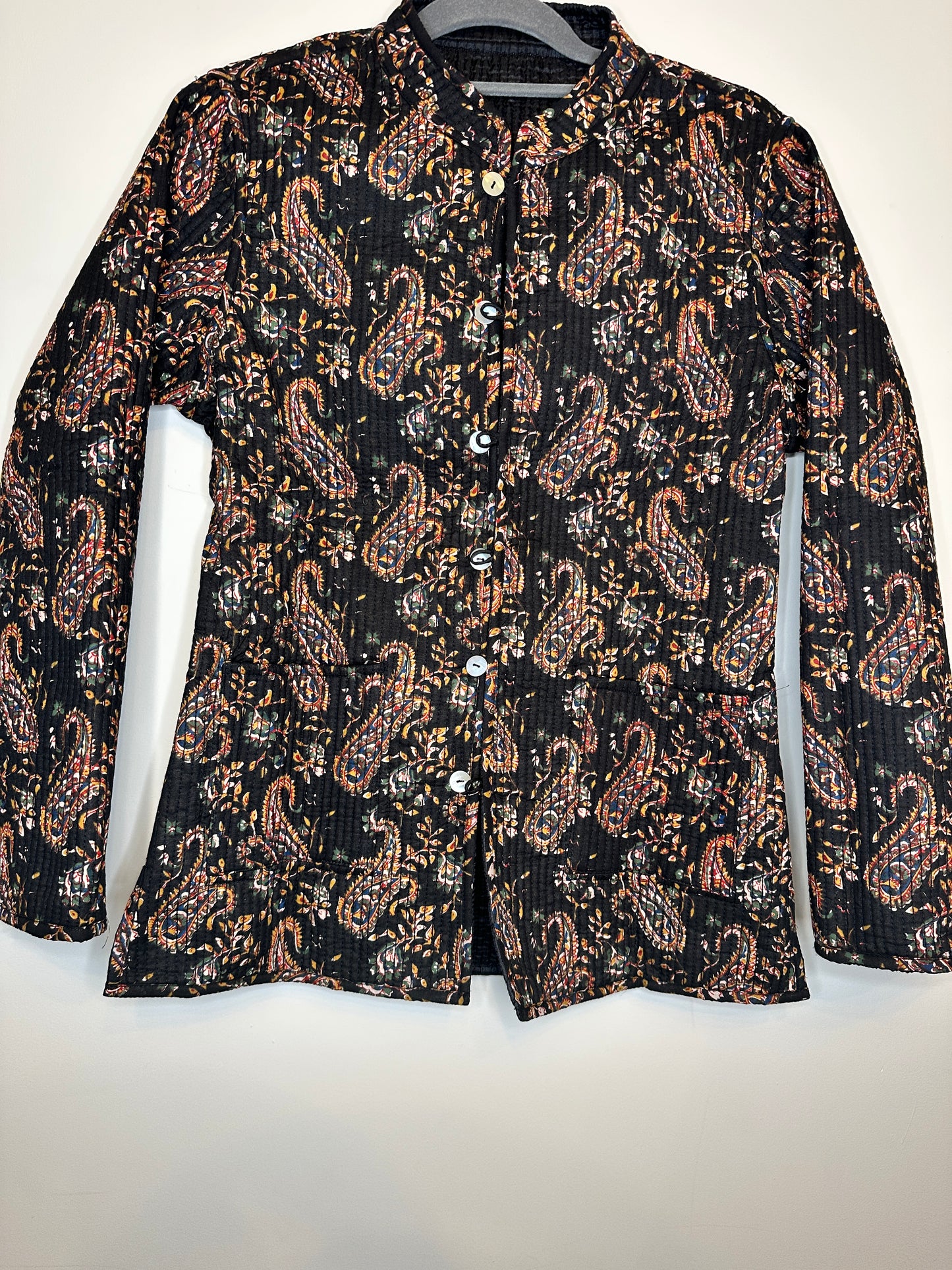 Black Silk Serenade - Quilted Jacket