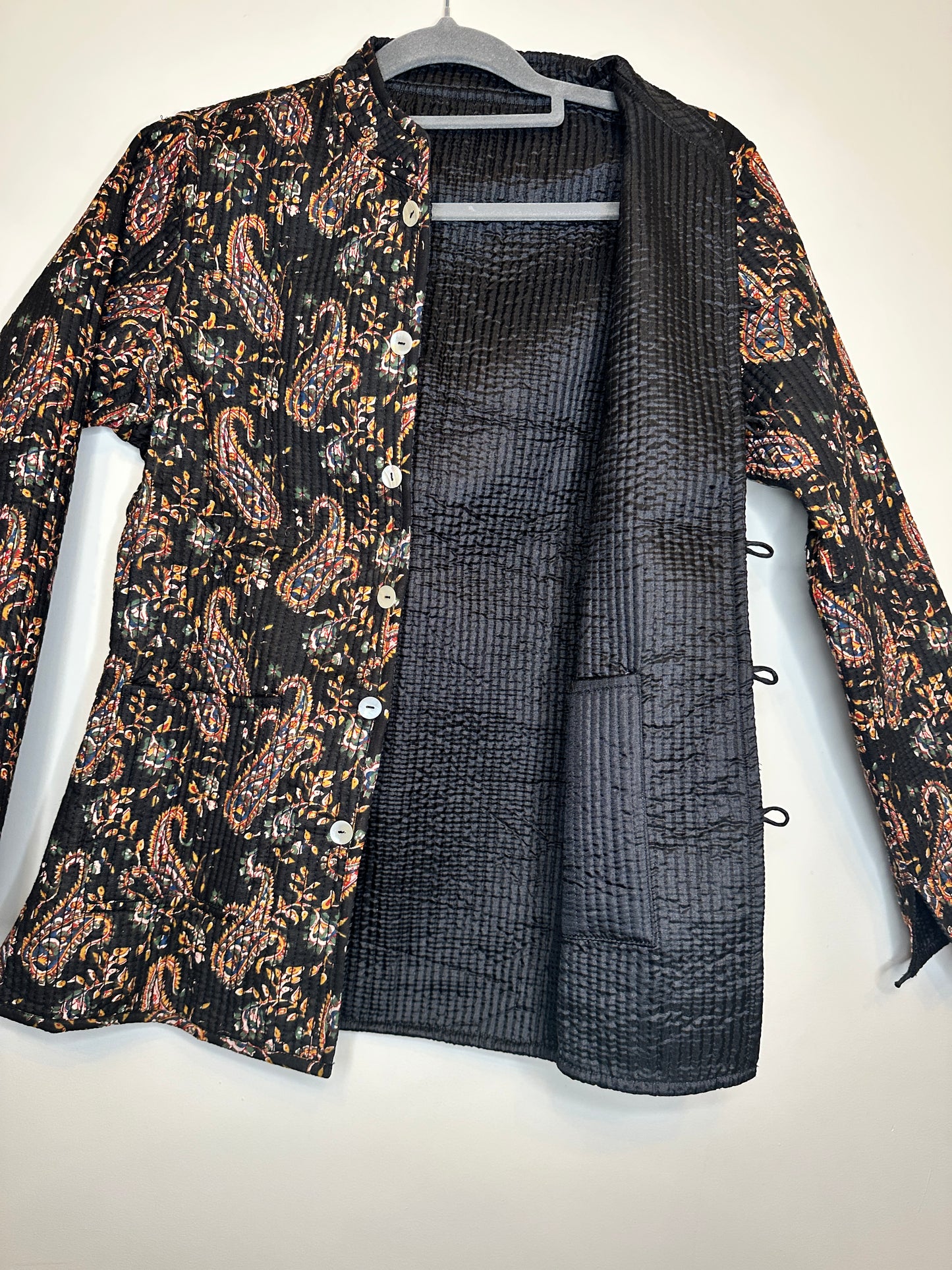 Black Silk Serenade - Quilted Jacket