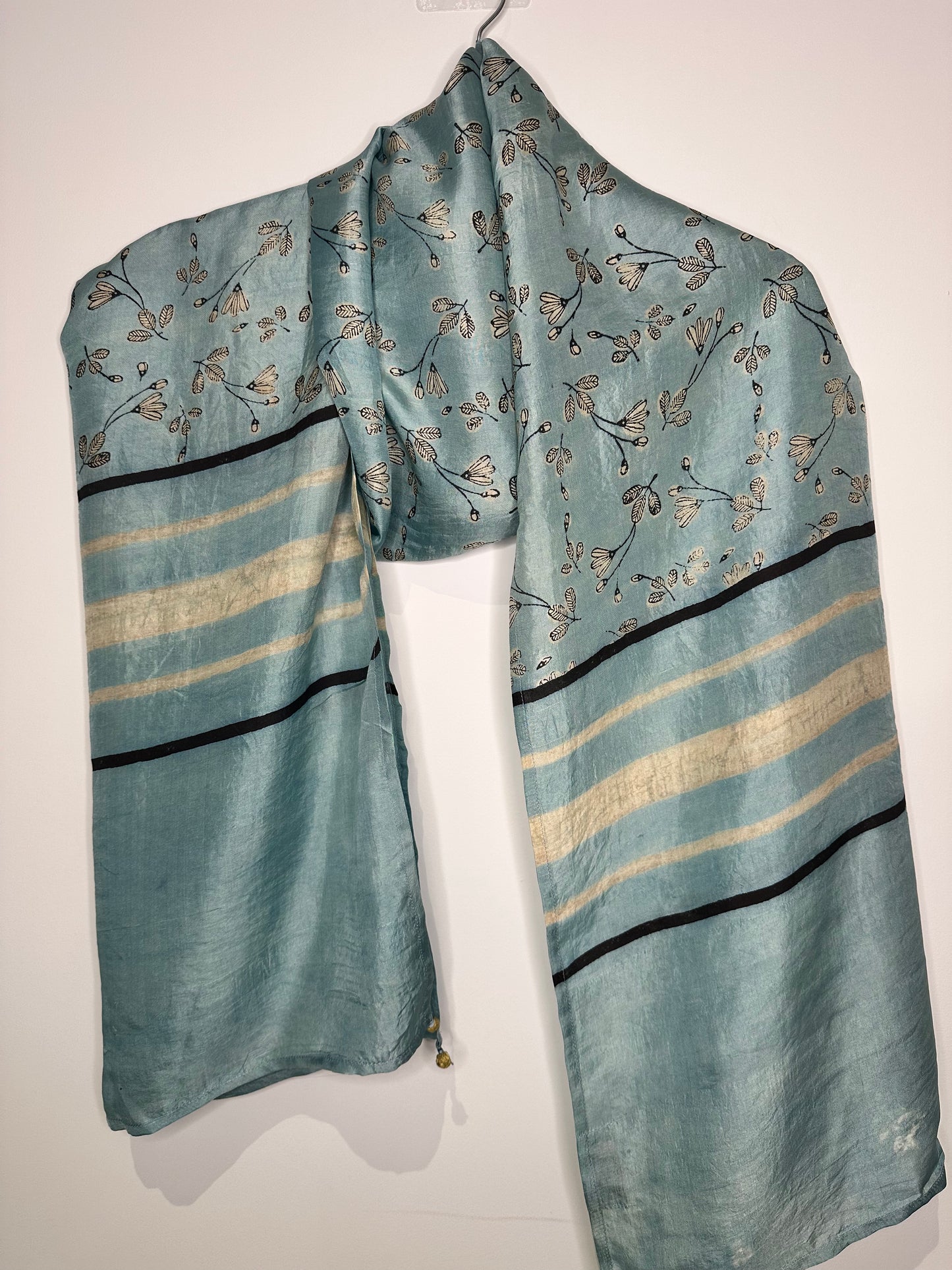 Indigo Blossom - Mulberry Silk Stole
