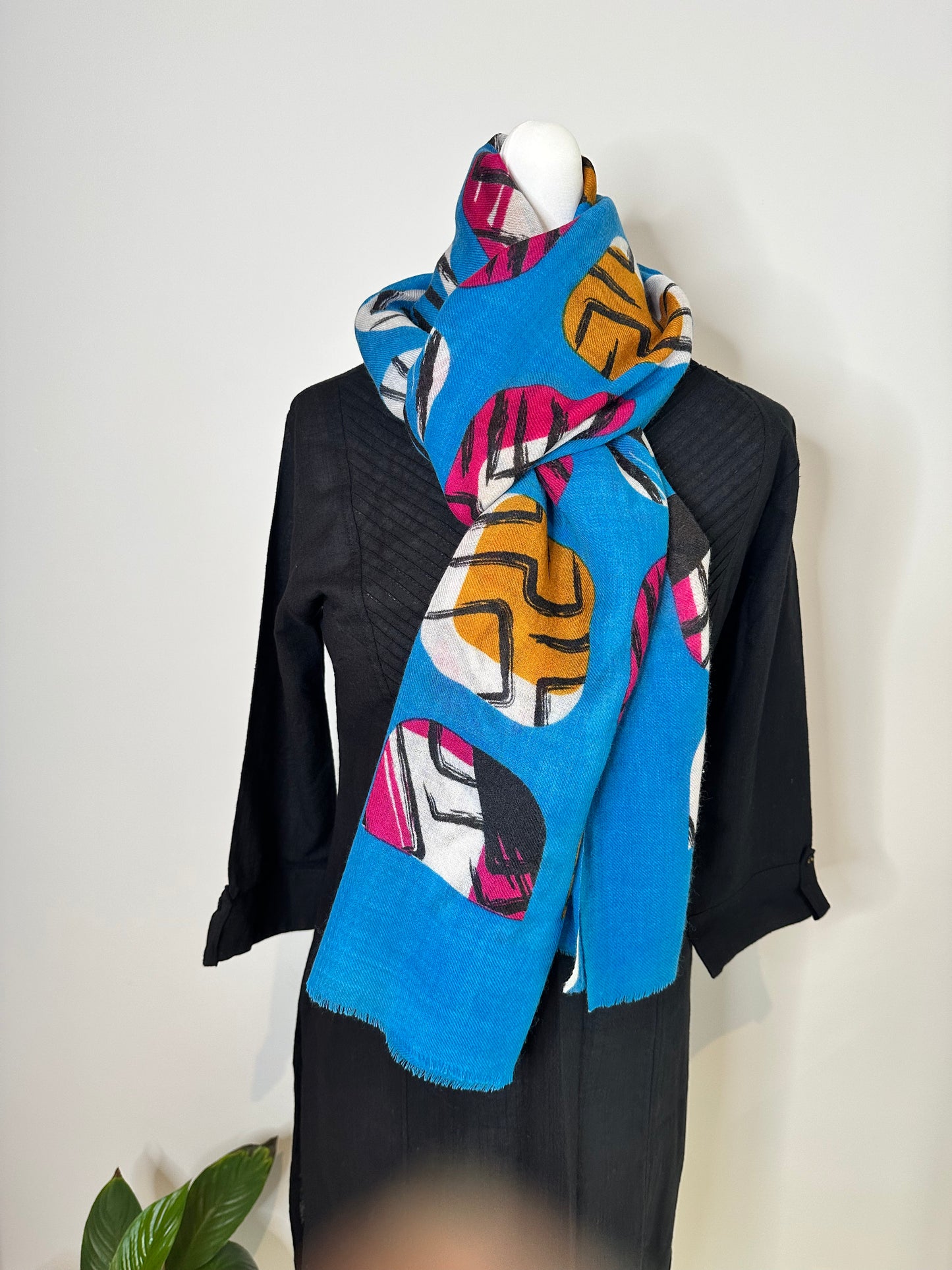 Pop Prism- Hand Painted Pashmina Wool Stoles