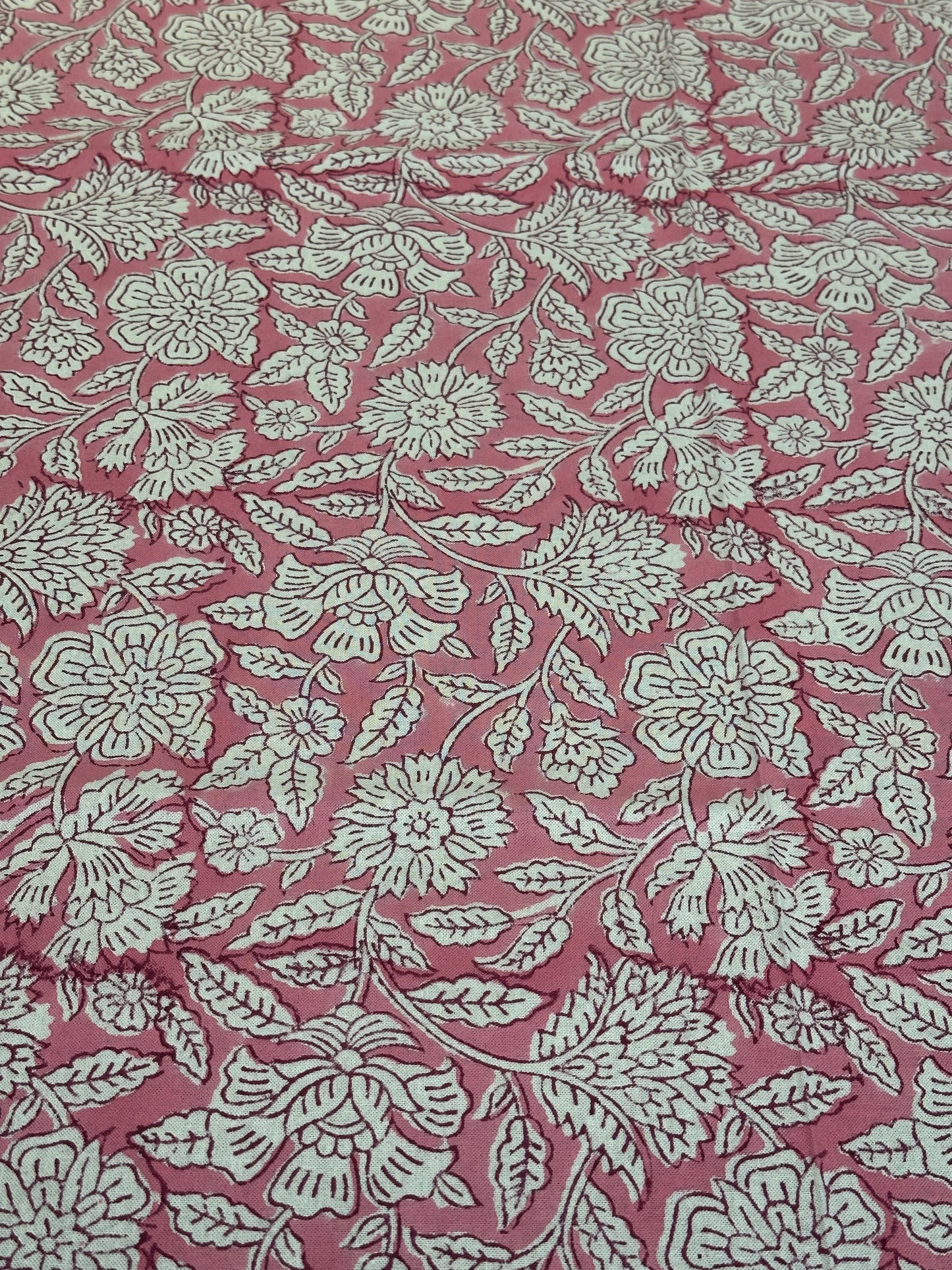 Rose Block Printed Tablecloth