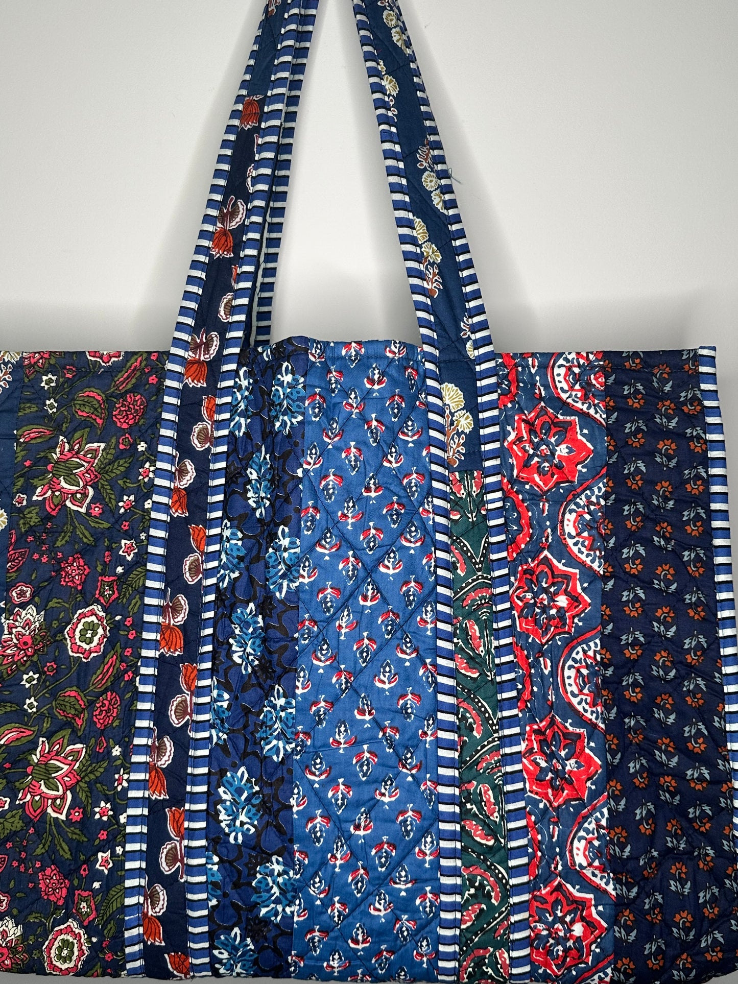 Midnight Quilted Tote Bag