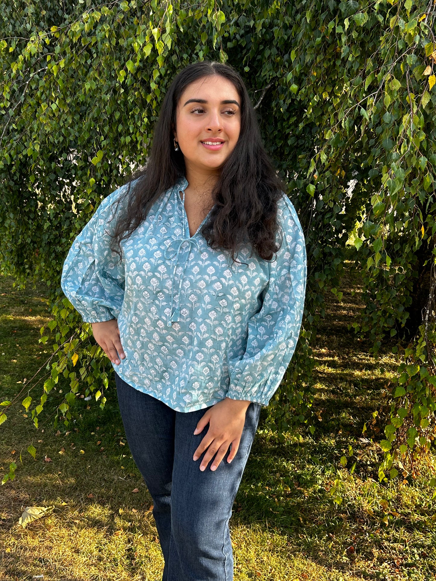 Aqua Blossom One-Size Top