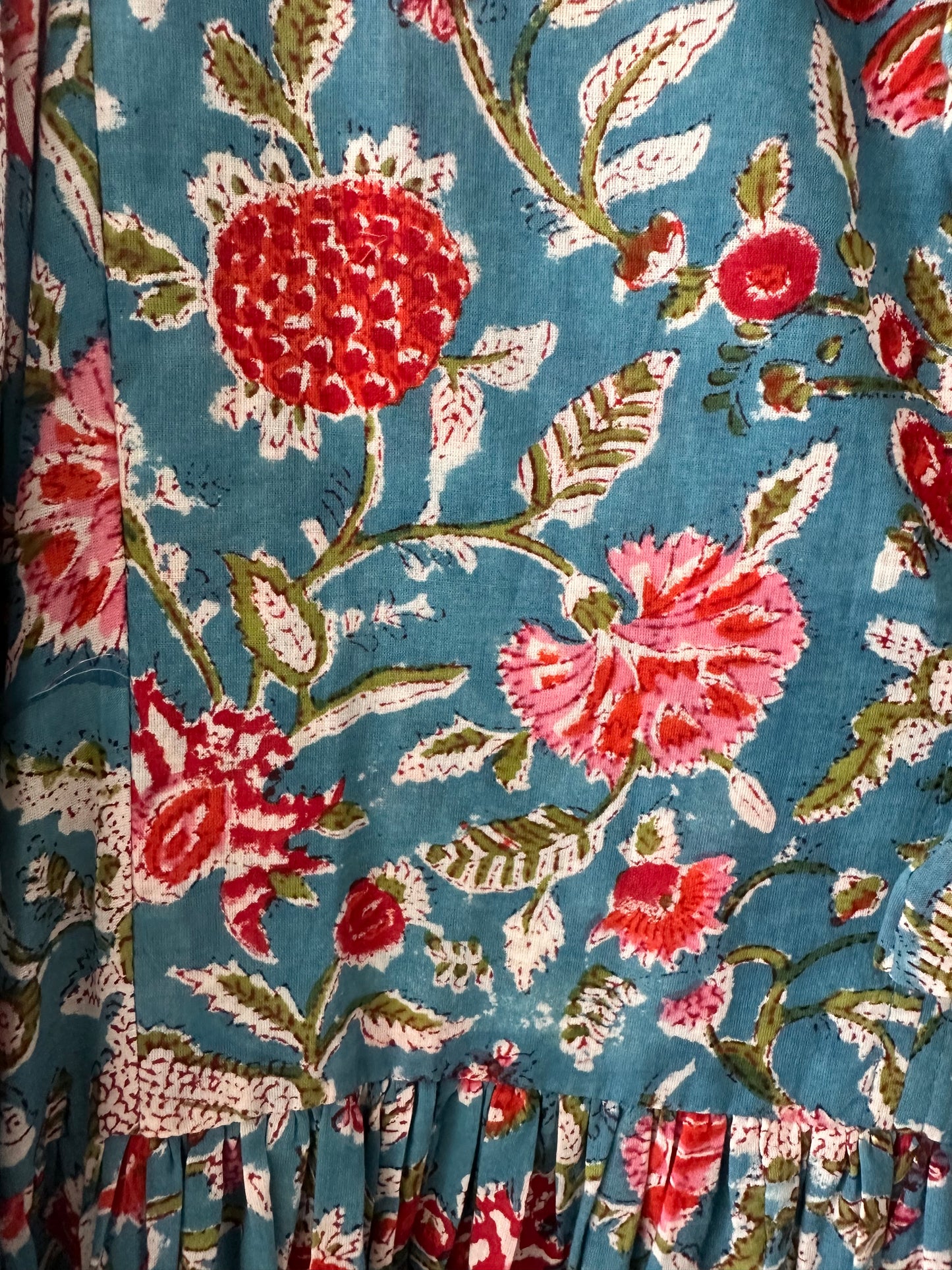 Riya Midi Dress- Teal Bloom