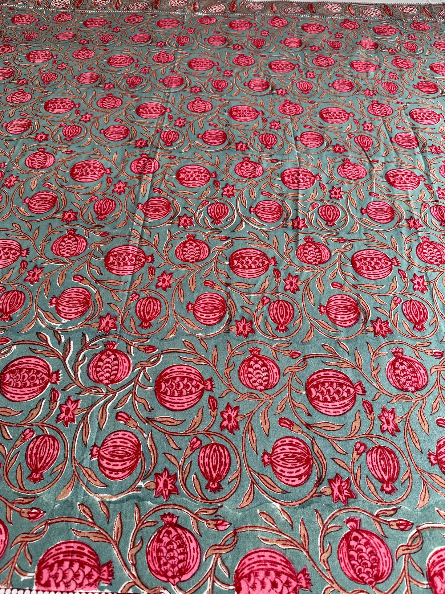 Pomegranate Harvest Block Printed Bed Set