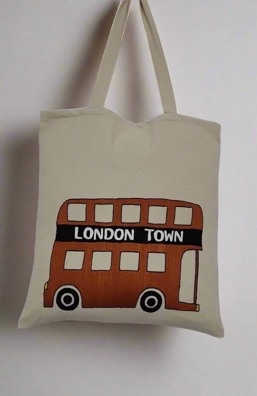 Double Decker - Embroidered Tote Bag