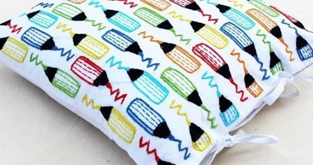Colourful Markers - Hand Embroidered Cushion Cover