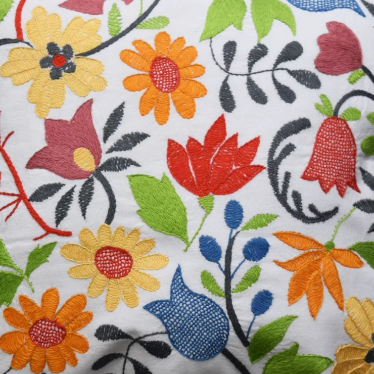 Flower Garden - Embroidered Cushion Covers | Scatter Pillows
