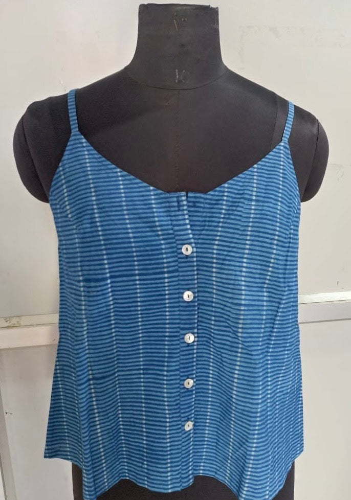 Neel Collection - Aqua Stripe Tank top