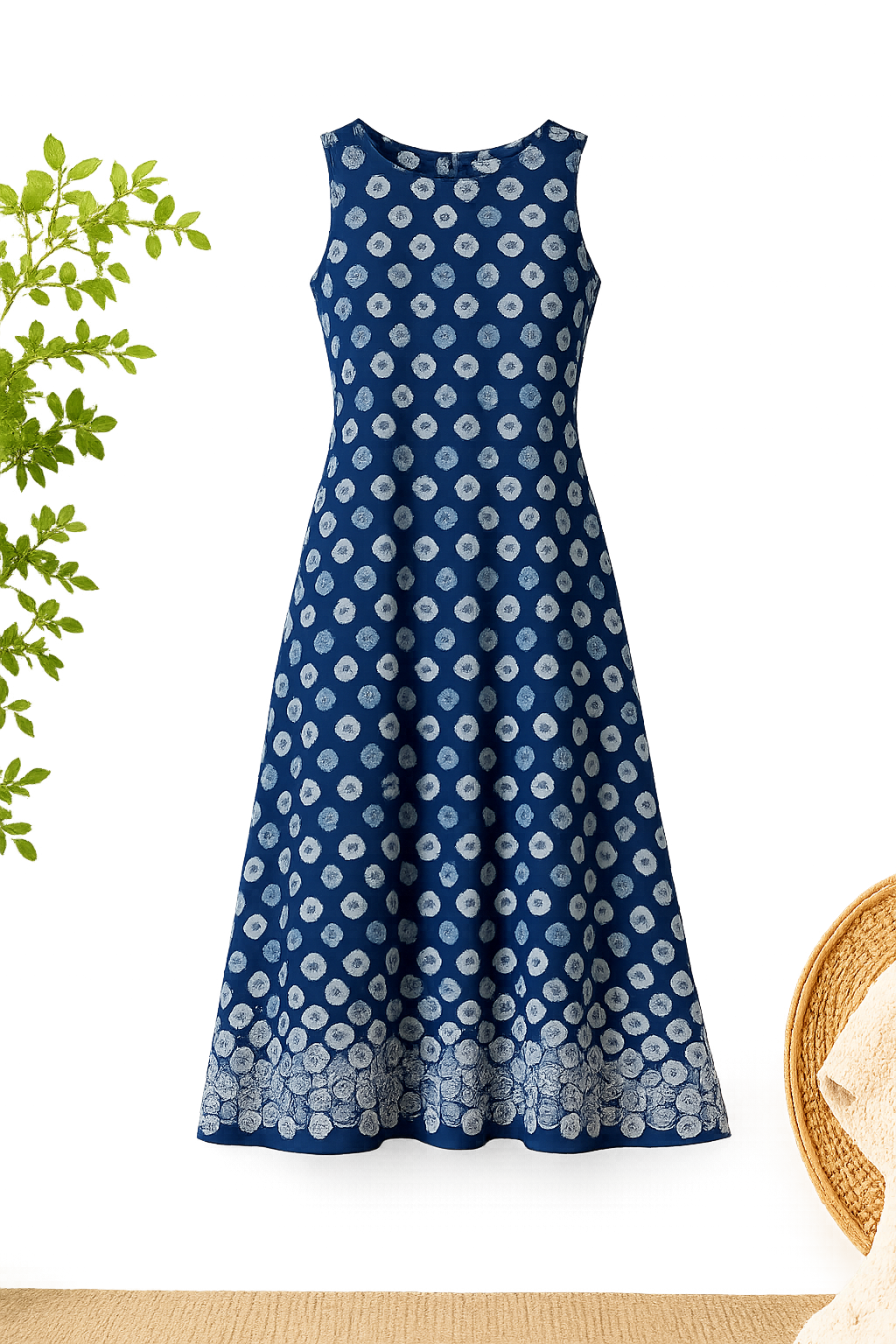 Neel Collection - Indigo Bloom Dress
