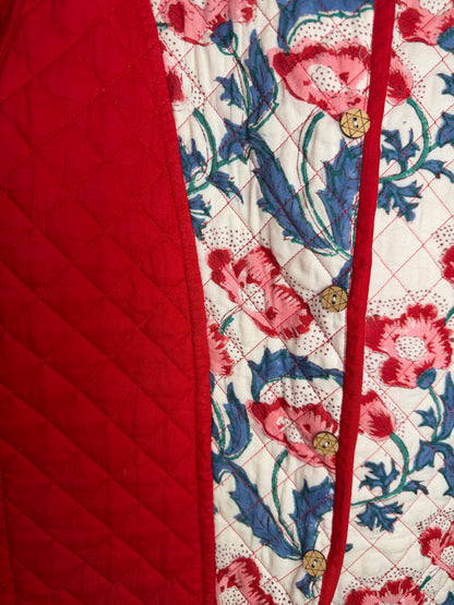 Crimson Poppy Quilted Jacket