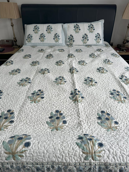 Quilted Bedcover - Mul Cotton