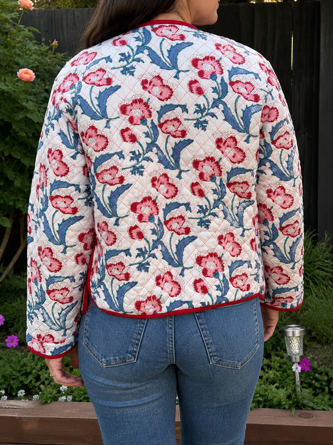 Crimson Poppy Quilted Jacket