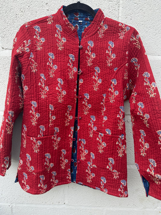 Roseate Wildflower - Quilted Jacket