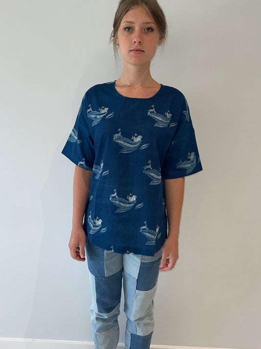 Woodland Charm Indigo Top