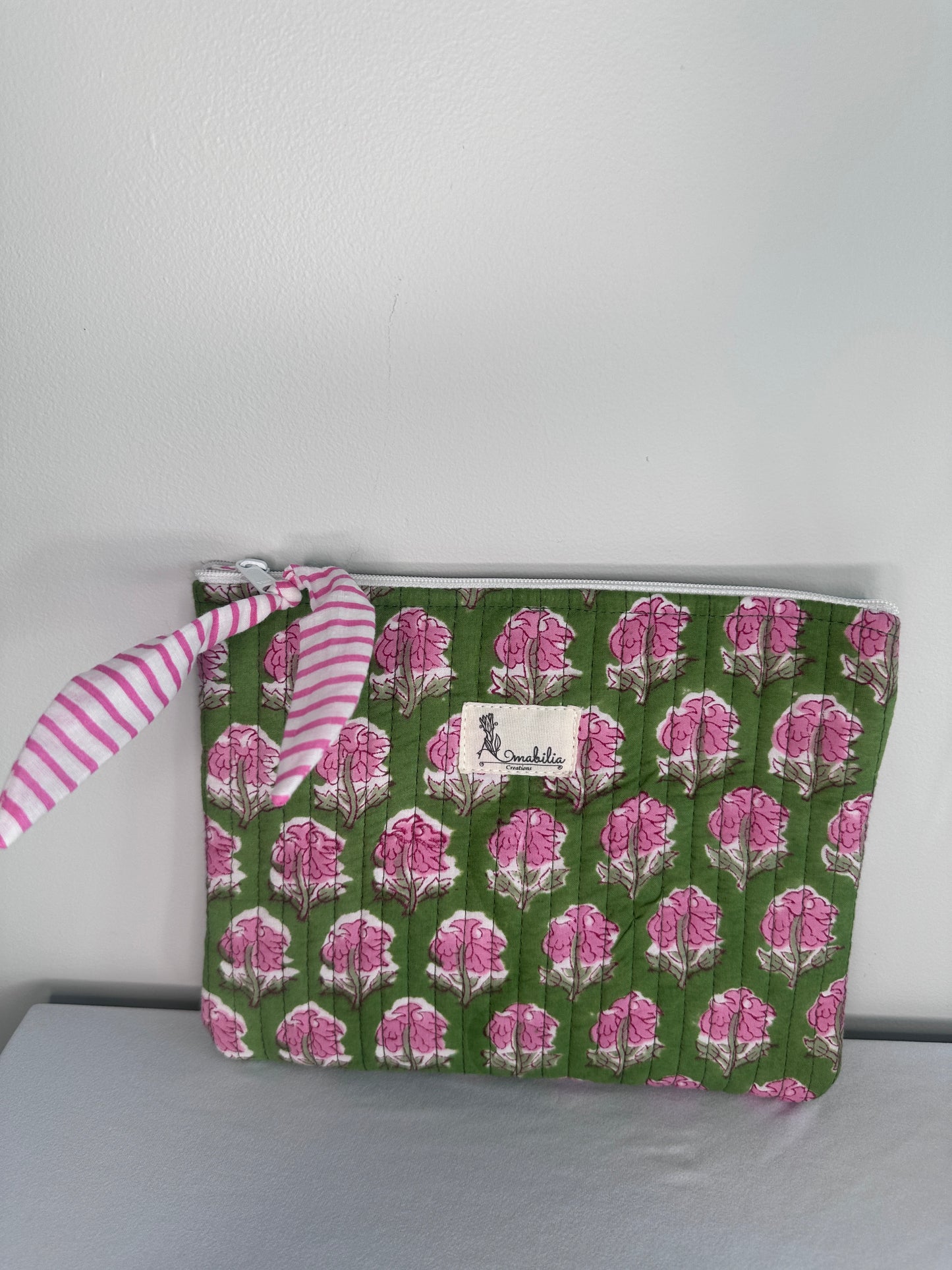 Blush Bloom Zipper Pouch