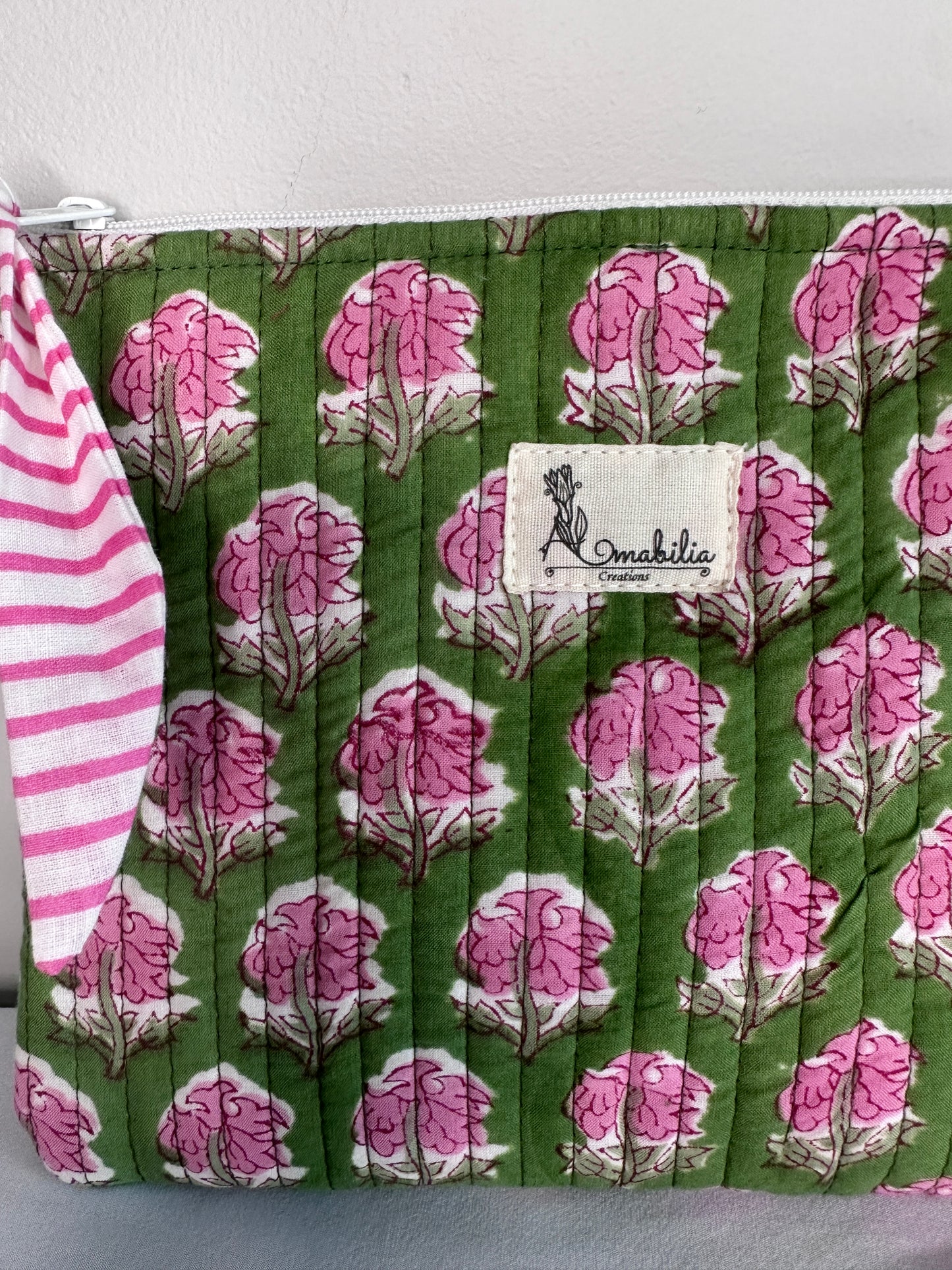 Blush Bloom Zipper Pouch