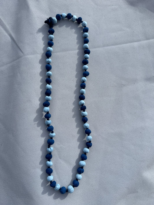 Eco-Friendly Upcycled Fabric Bead Necklace