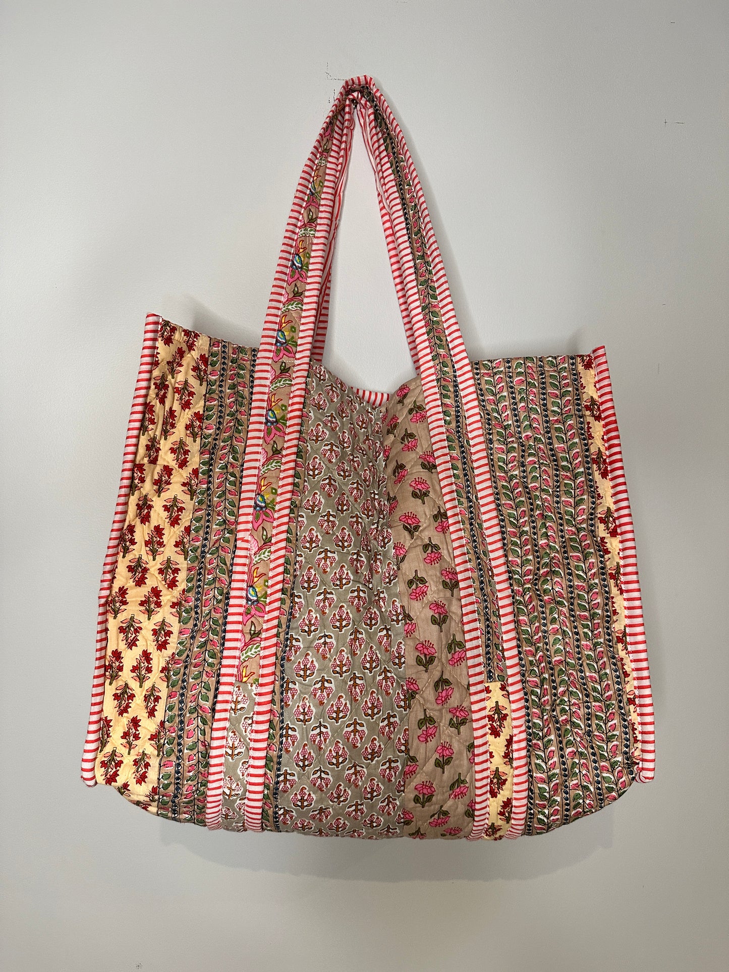 Blush Quilted Tote Bag