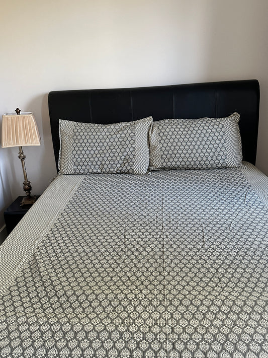 Monochrome Harmony Bedsheet