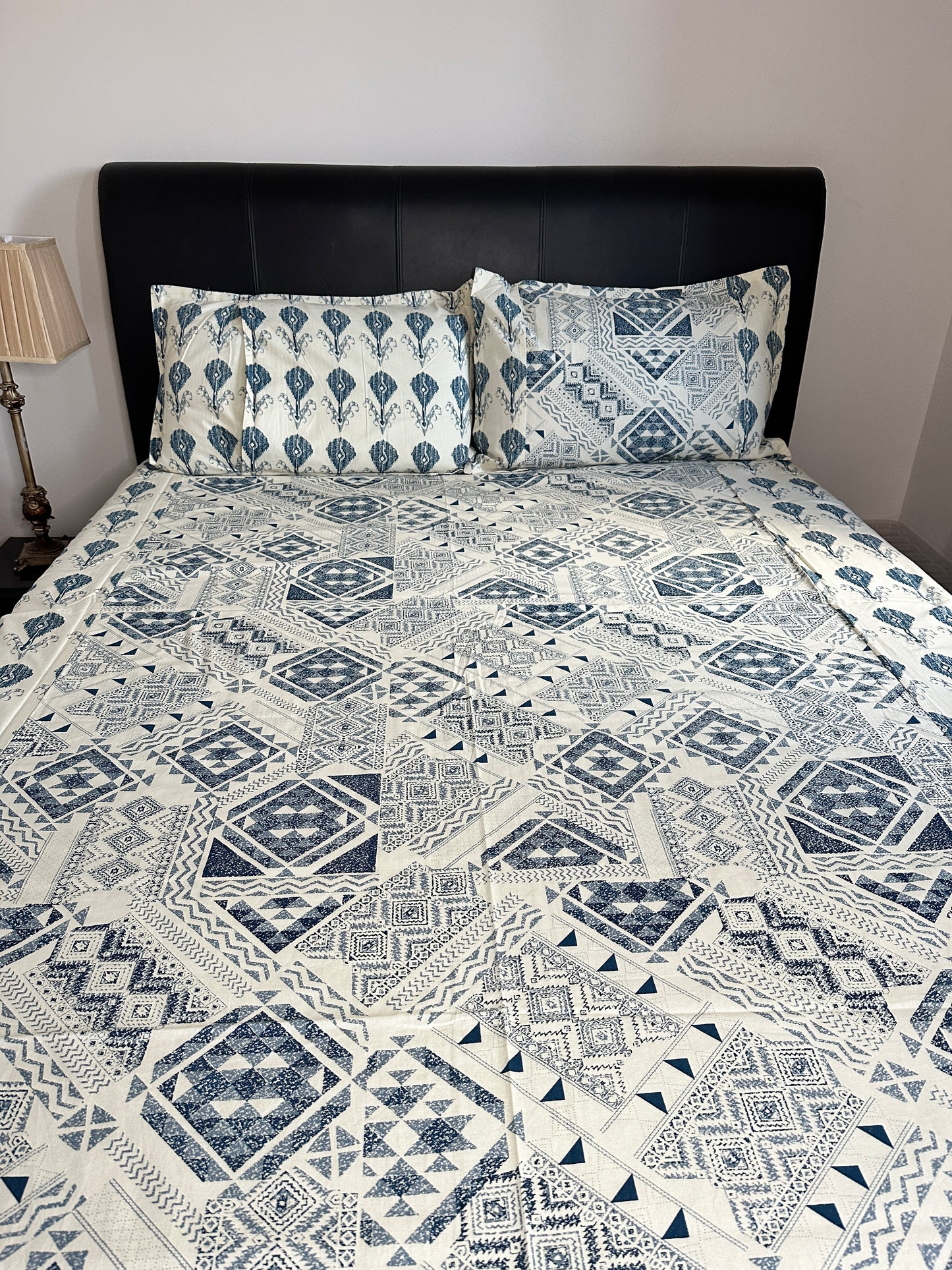 Indigo Mosaic Bed Sheet