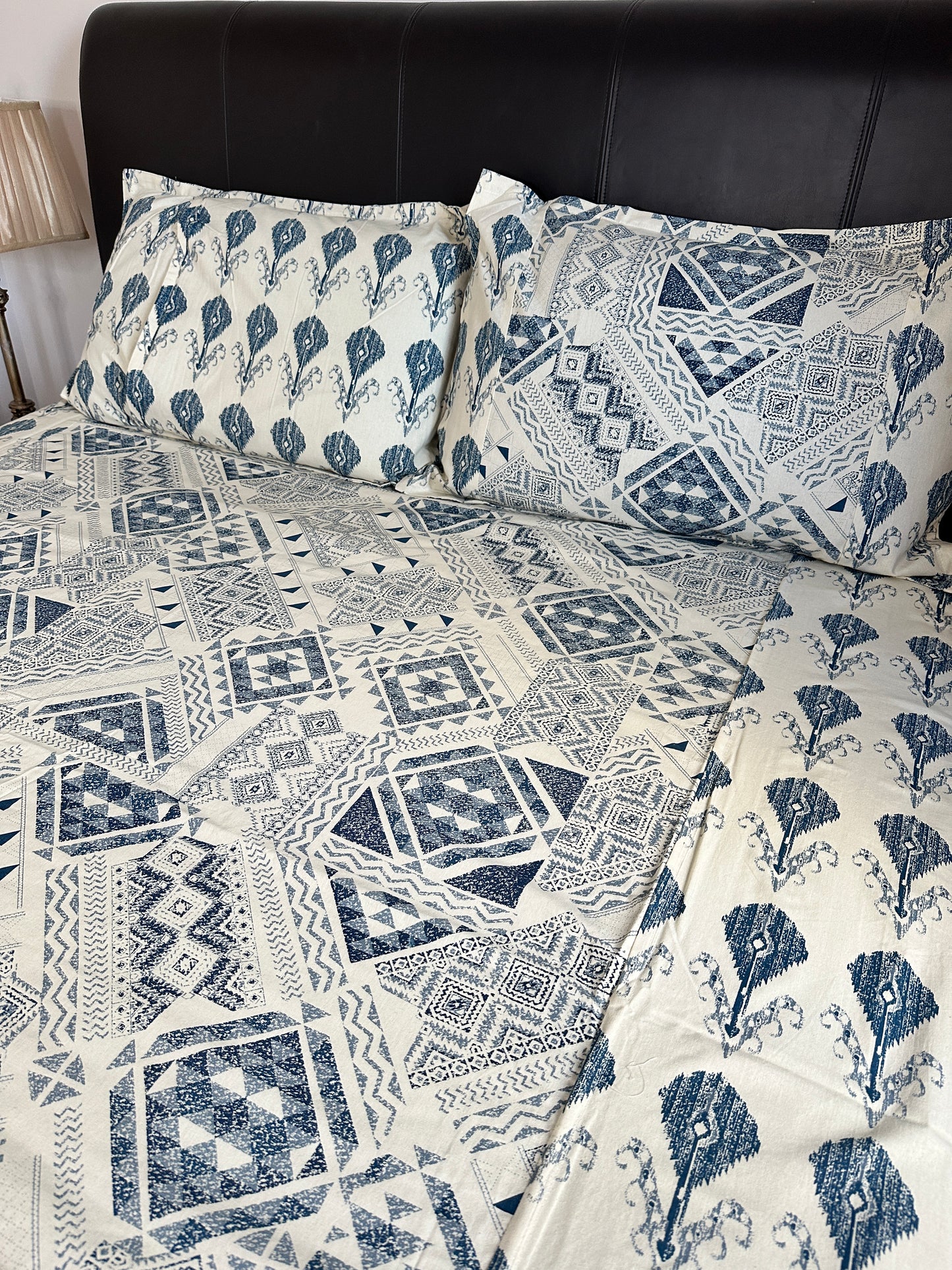 Indigo Mosaic Bed Sheet