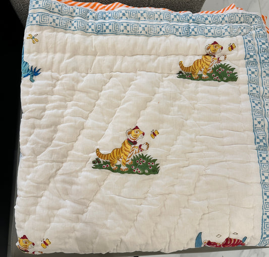 Tiger Kids Quilt - Reversible