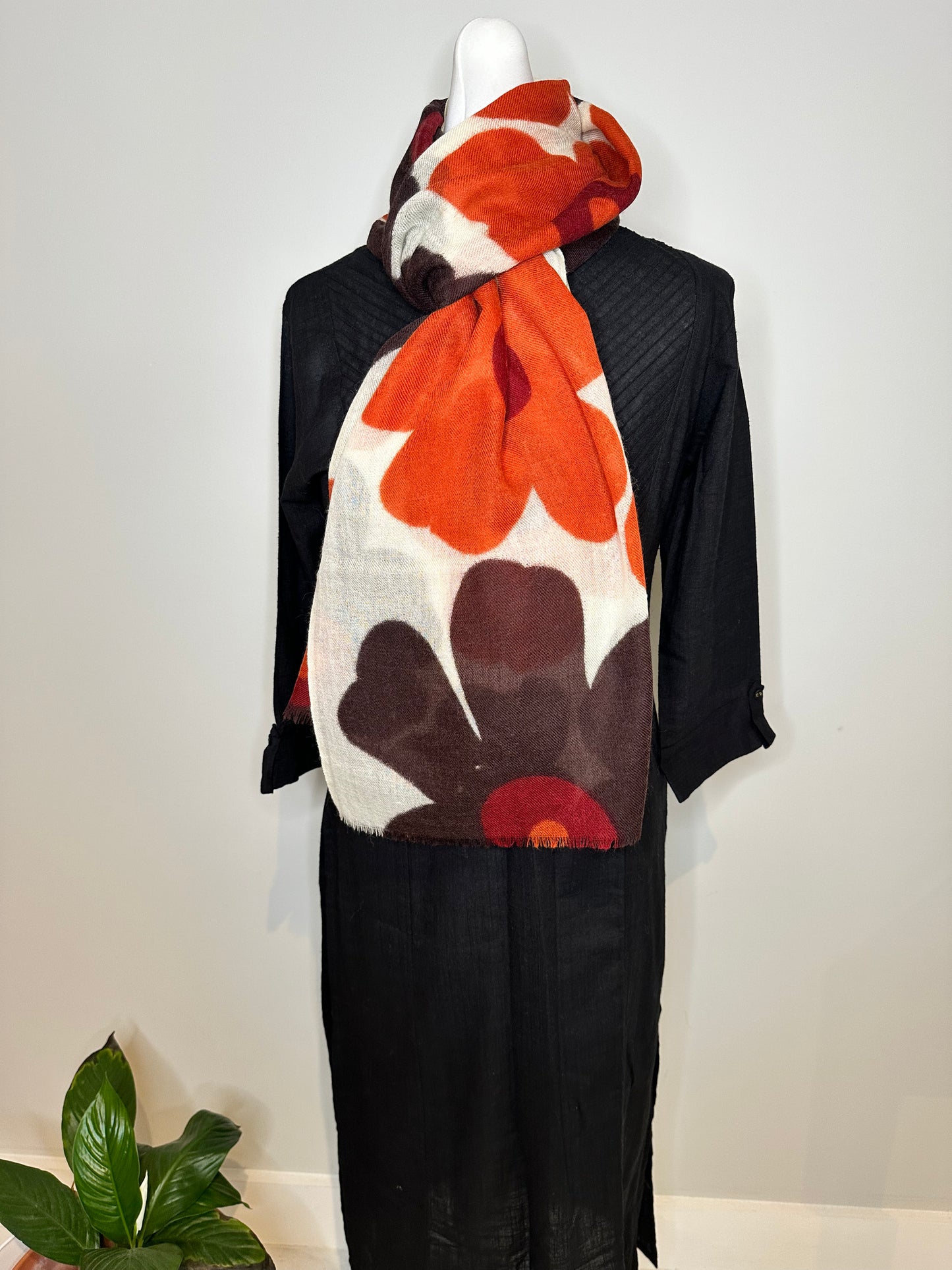 Autumn Blossom- Hand Painted Pashmina Wool Stoles