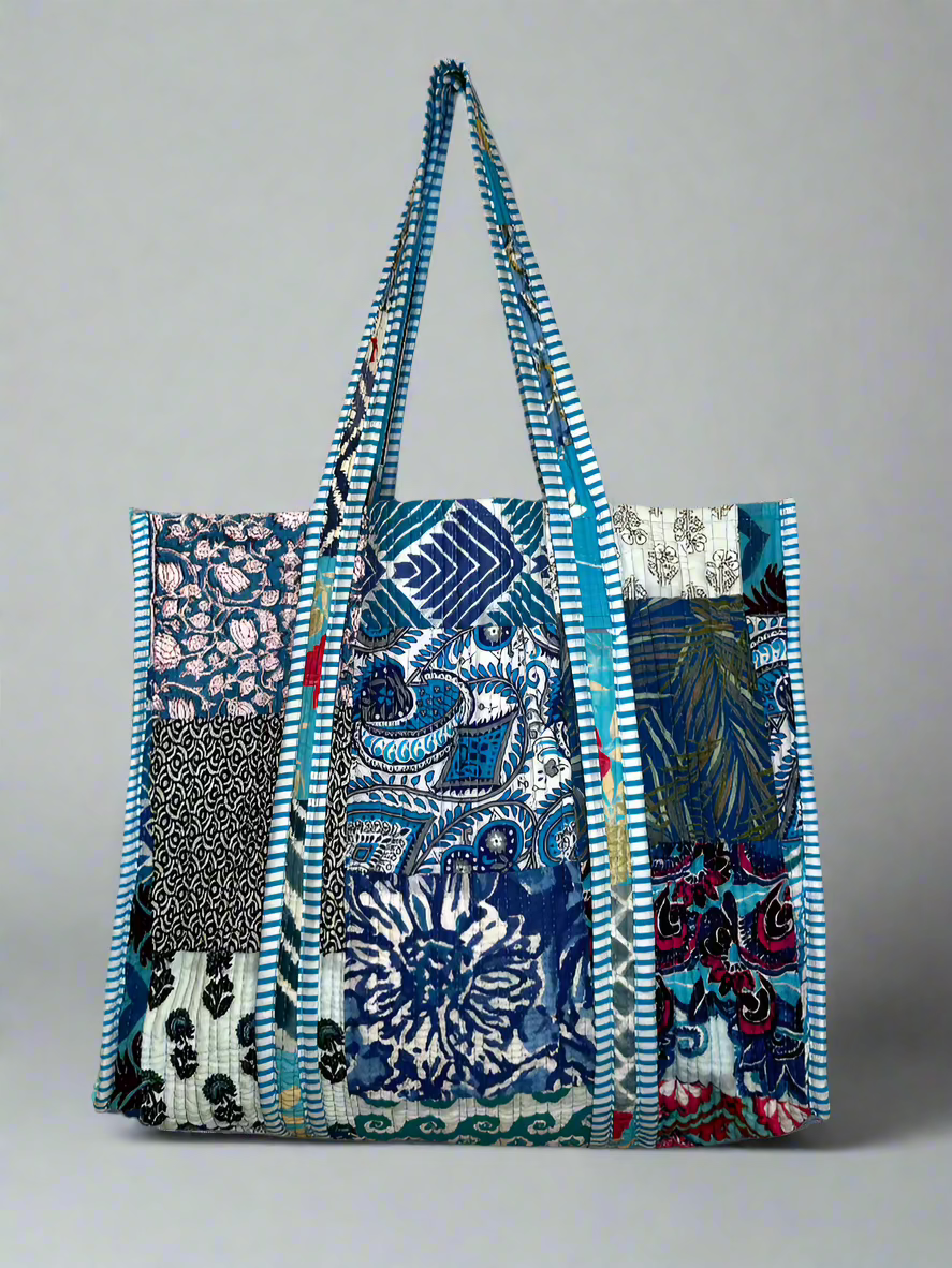 Blue Lagoon Quilted Tote Bag