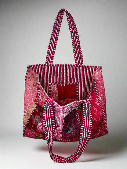 Blushing Sunset Quilted Tote Bag