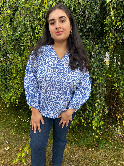 Indigo Maze One-Size Top