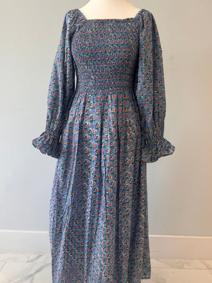 Floral Shirred Maxi Dress