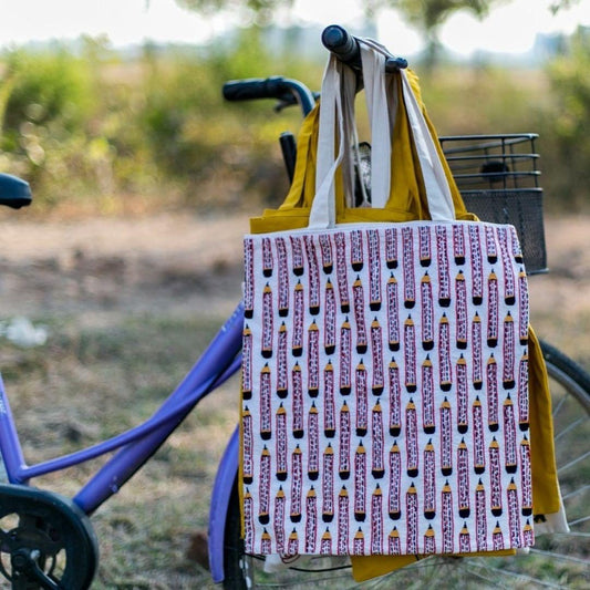 Pencils - Embroidered Tote Bag